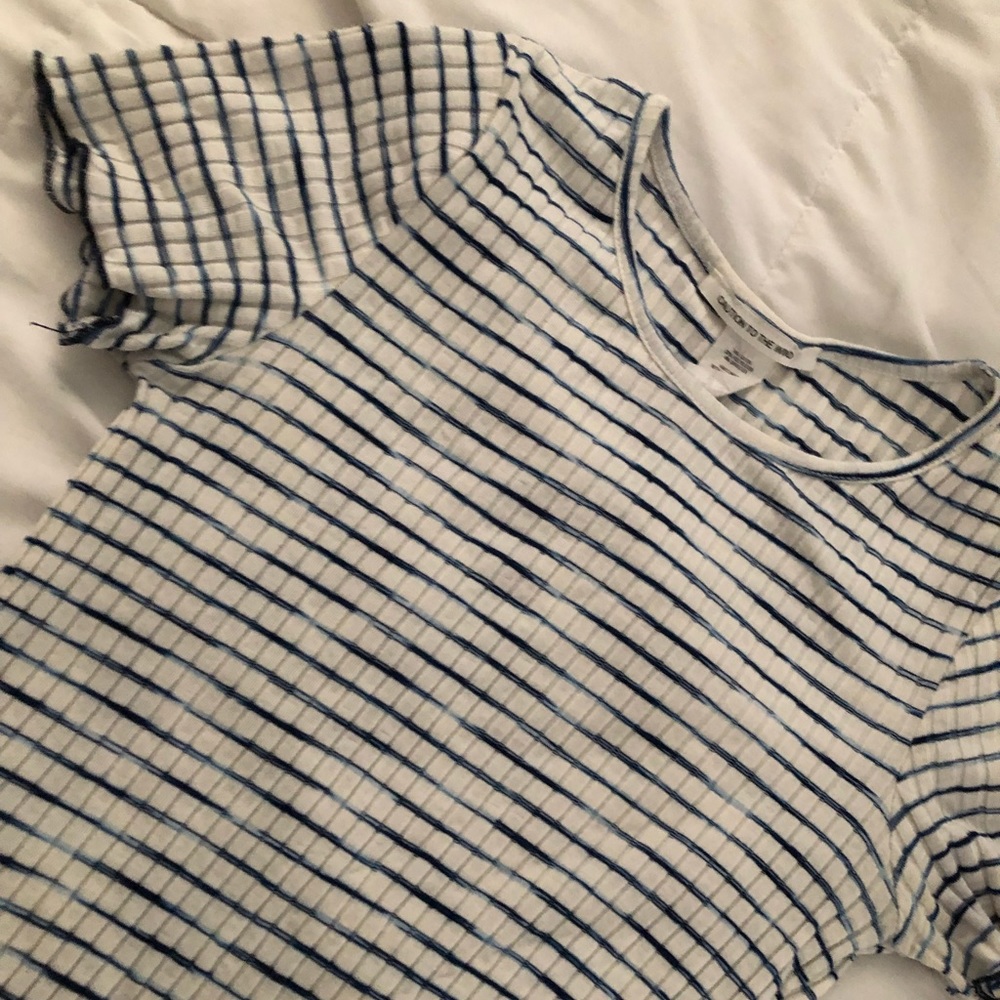 Ribbed striped crop top